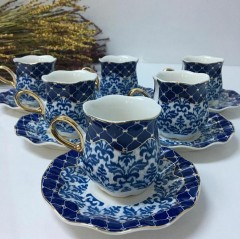 ACAR Damask Collection Kahve Fincanı - Mavi