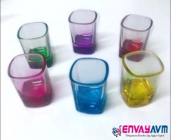 Sigma Taksim Renkli 6'lı Kahve Yanı Bardağı resmi